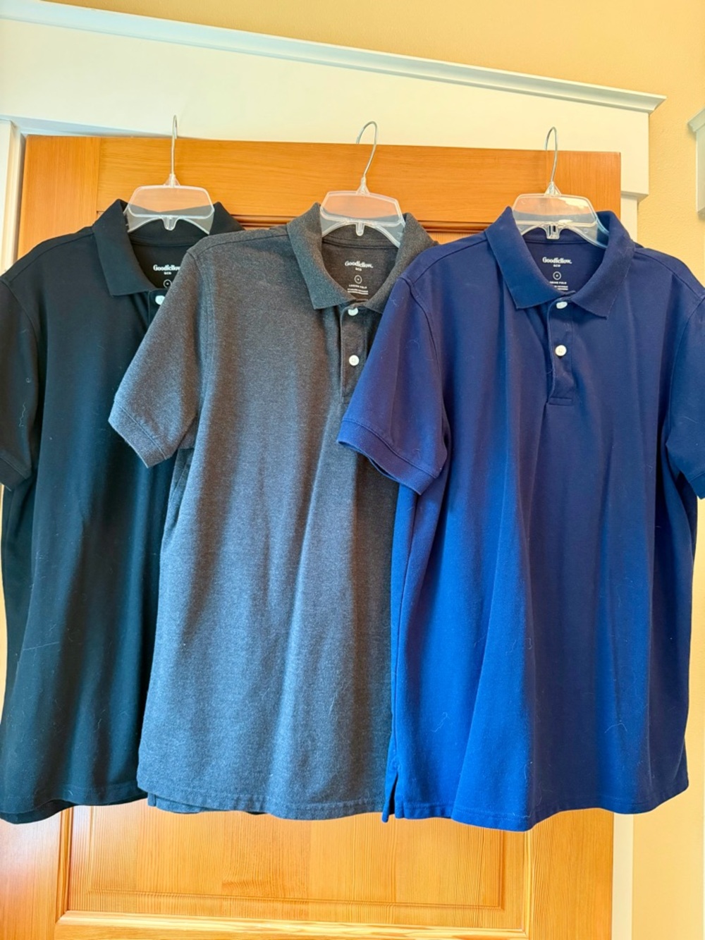 Goodfellow & Co Men’s Loring Polo Shirts - Black, Gray, Navy size Medium